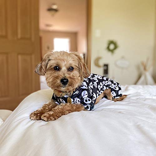Cutebone Halloween Dog Jumpsuit Skull Shirt Pet Pajamas Bodysuit For Xl Doggie Onesies P11Xl