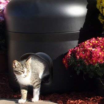 The Kitty Tube Outdoor Durable Ultra Insulated Cat House-Feral Option With Straw