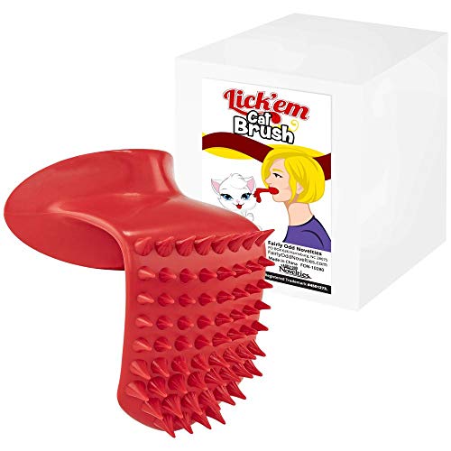 Lickem Tongue Cat Brush - Fairly Odd Novelties - FON-10280 Funny Novelty White Elephant Gag Gift For Cat Lovers