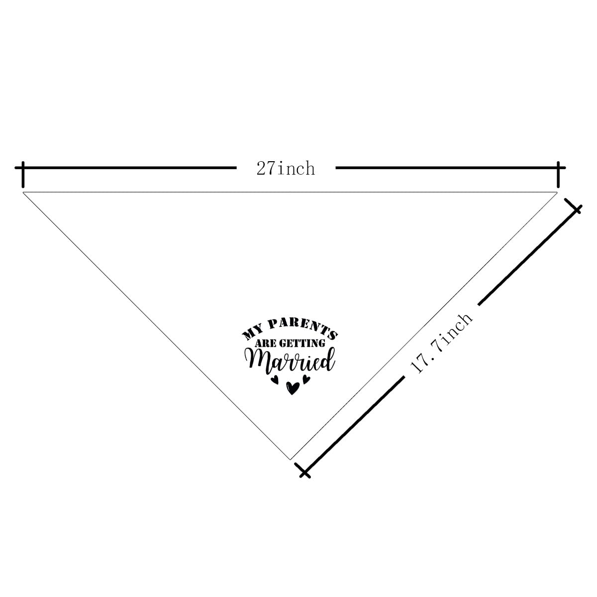 White Dog Bandana, My Parents Are Getting Married Wedding Announcement Dog Bandana, Pet Triangle Scarf Accessories, Dogs Bandana