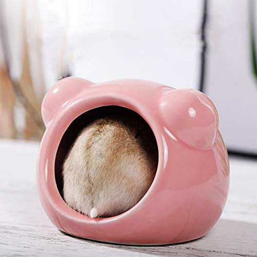 Chuqiantong Mini Hamsters House Pet Hideout Hut Cave,Small Animal Ceramic Critter Bath Toy, Ideal For Dwarf Hamsters And Gerbils