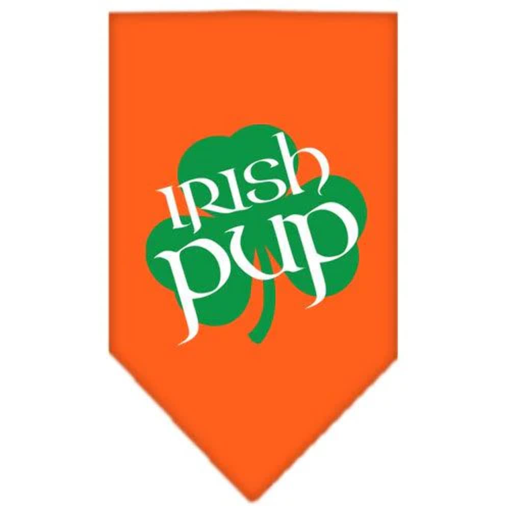 Pet and Dog Bandana Screen Printed, Irish Pup Navy Blue Small