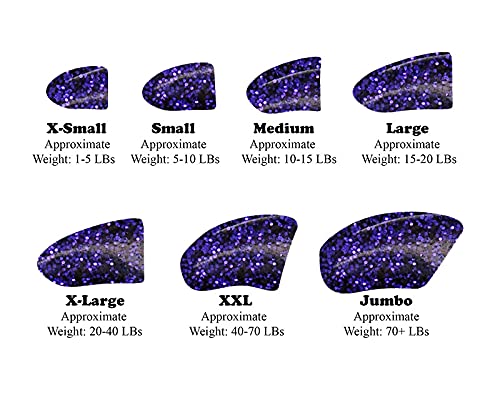 Purrdy Paws 40 Pack Soft Nail Caps For Dog Claws Violet Glitter X-Large