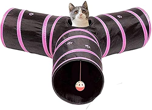 Petlicious & More Pet (Fidget Shape) Cat Tunnel  Collapsible 3 Way Play Toy, Tube Fun For Rabbits, Kittens (Pack Of One)