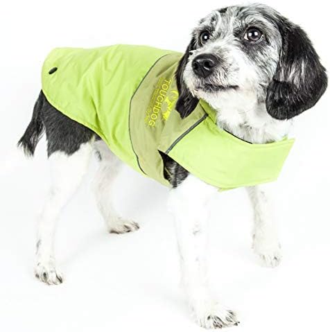 Touchdog Lighteningshield Waterproof 2In1 Convertible Dog Jacket W/ Blackshark Technology