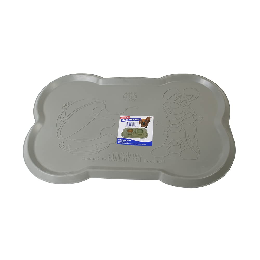 Omega Paw Bone Mat - Pearilized Pebble, Rubberized Plastic, Brown, One Size