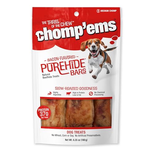 CHOMP EMS Ruffin It 21000 Purehide Bars Dog Chew, 6.35 oz