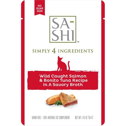 Sa-Shi Salmon And Tuna Cat Food Topper Case Of 8 Pouches (1 Pack)