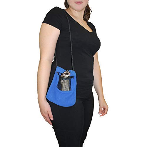 Exotic Nutrition Economy Carry Bonding Pouch (Black) - For Sugar Gliders, Squirrels, Marmosets, Hamsters, Rodents, Rats, Reptile