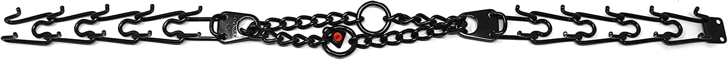 Hs Herm. Sprenger Germany Black Stainless Steel Prong Dog Training Collar Ultra-Plus Pet Pinch Collar No-Pull Collar For Dogs Anti Pull Training Collar Made In Germany 2.25Mm X 16In Small