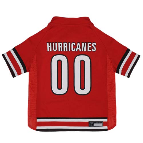 Pets First NHL Carolina Hurricanes Jersey for Dogs & Cats, X-Large. - Let Your Pet Be A Real NHL Fan!