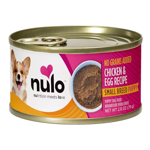 Nulo Grain-Free Small Breed Wet Canned Puppy Dog Food, Chicken and Egg, 2.8 Ounce, 12 Cans
