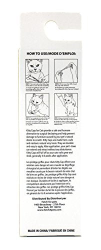 Kitty Caps Nail Caps for Cats  Safe, Stylish & Humane Alternative to Declawing  Stops Snags and Scratches, Large (13 lbs or grea