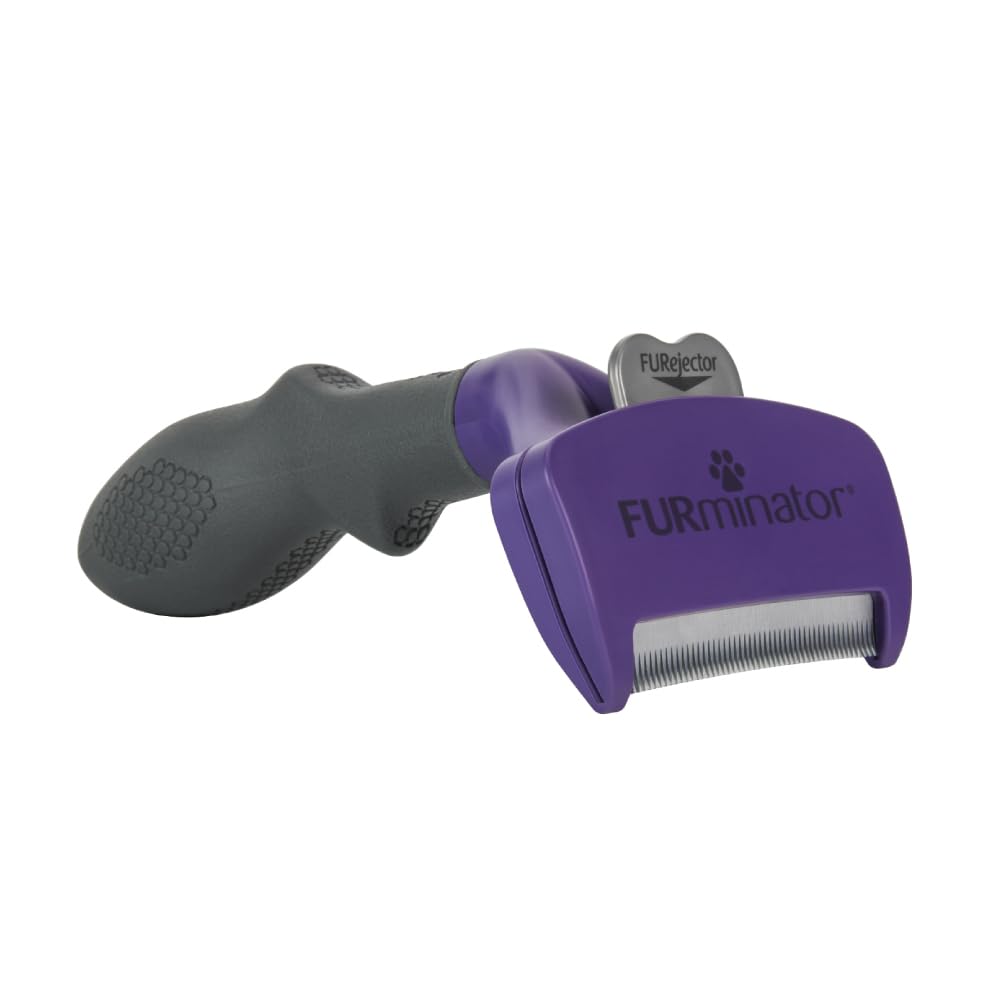 Furminator Deshedding Tool For Medium/Large Cats, Short Hair, Removes Loose Hair From Shedding