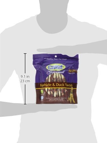 (3 Pack) Cadet Rawhide & Duck Dog Treat Twists; 50-Count Each