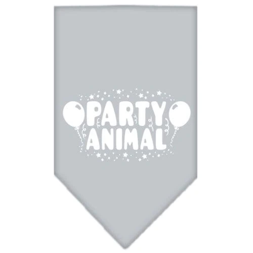 Pet and Dog Bandana Screen Printed, "Party Animal" Purple Large