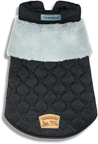 Touchdog Furrostbite Fur And Fleece Fashion Dog Jacket Medium/Black