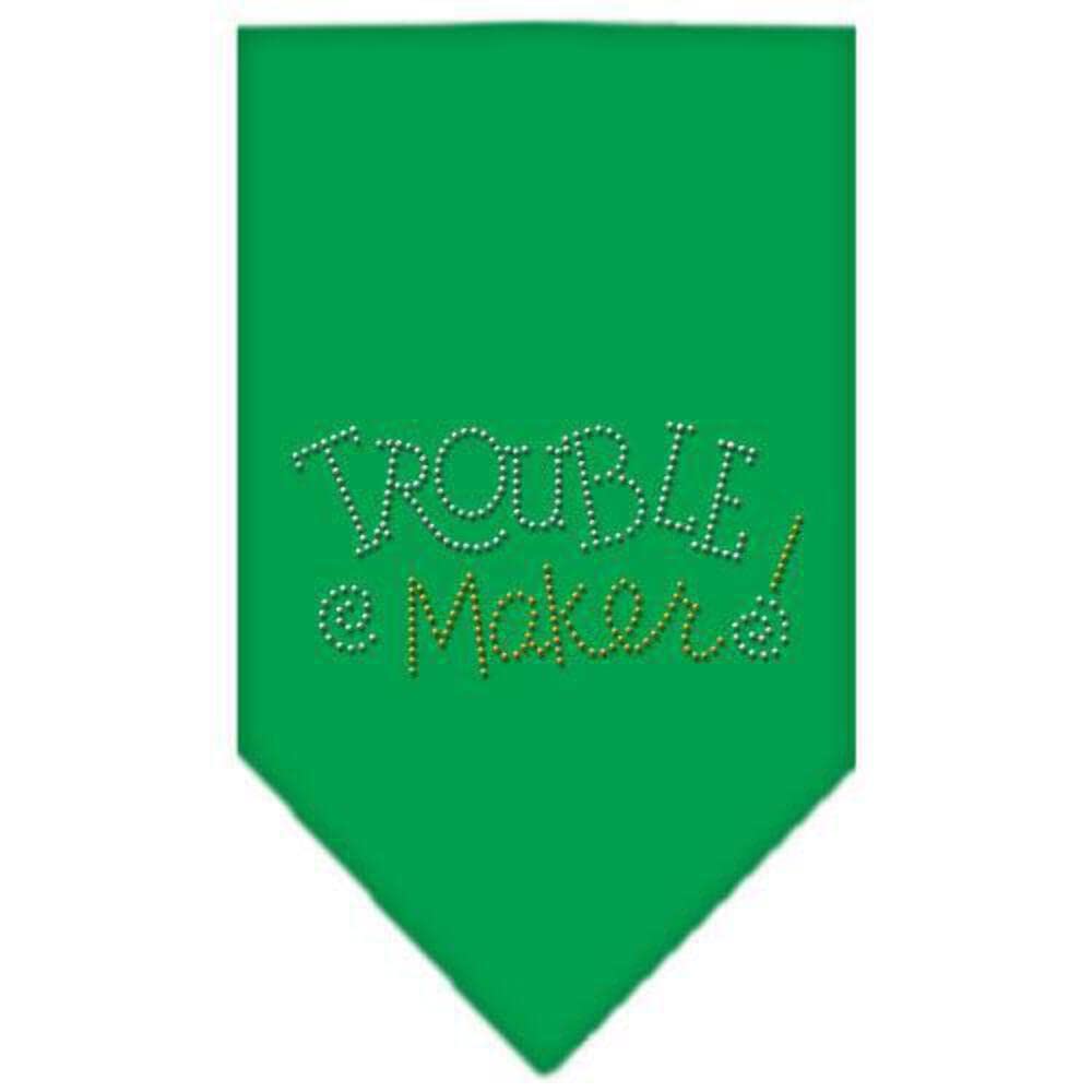 Mirage Pet Products Trouble Maker Rhinestone Bandana, Small, White