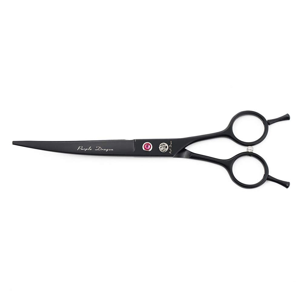 Purple Dragon 7.0 inch Rhinestone Decoration 3PCS Pet Grooming Scissors Dog Hair Cutting & Thinning Shears Set