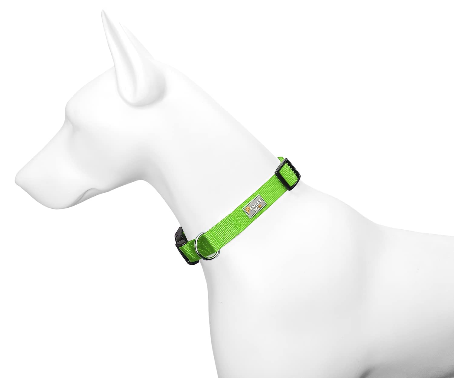 Penseepet Dog Collar Green Basic Dog Collars With Breathable Quick Release Nylon Pet Collar For Puppy Small Medium Large Dogs Bo