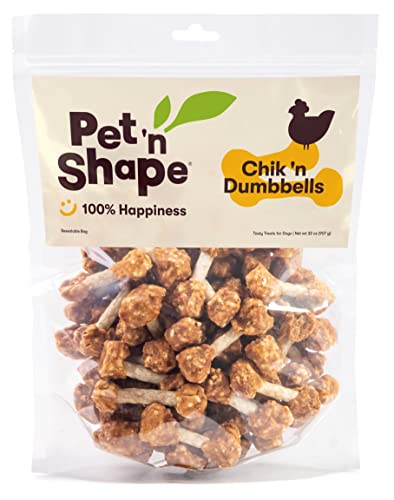Pet n Shape Chik N Rice Dumbbells - All Natural Dog Treats, Chicken, 32 oz