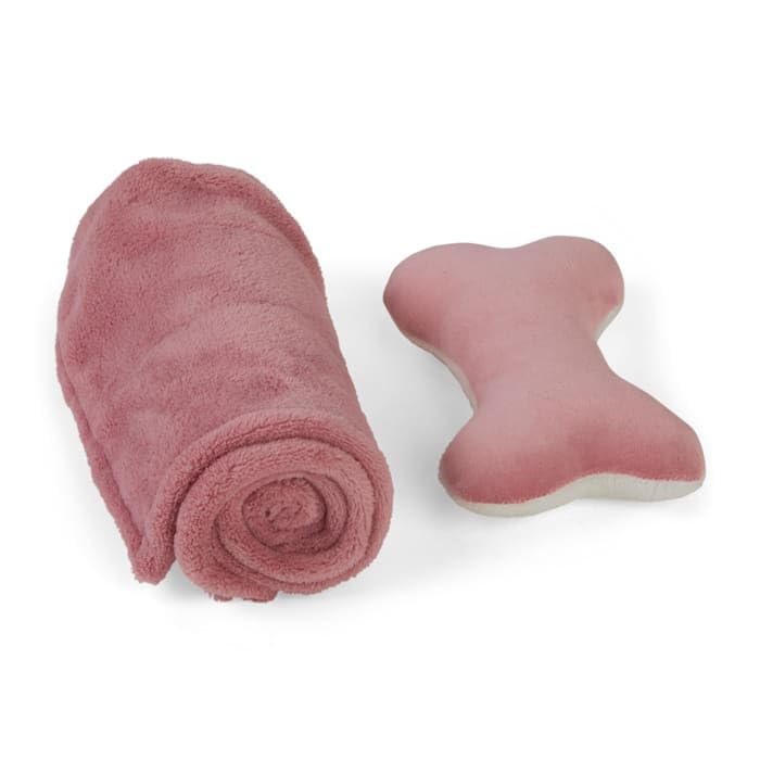Everyyay Essentials Dog Bed Bundle, 36'' L X 30'' W X 6.5'' H, Large, Pink