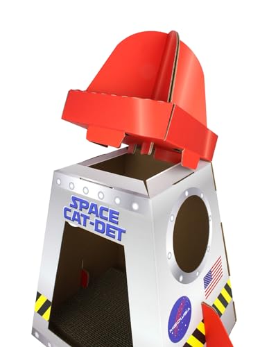 American Cat Club Cat House With Scratcher & Catnip Included - Space Ship