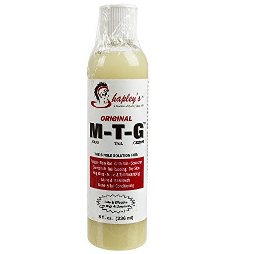 Shapley's Original M-T-G Mane Tail & Groom for Horses, 8 oz - Multi-colored, Neoprene, Model MTG8OXDS