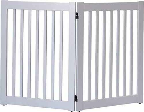 Highlander Series Solid Wood Pet Gates Are Handcrafted By Amish Craftsman  32Inch  High  2 Panel  Pumice Grey