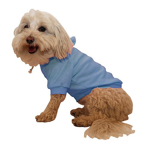 Pet Life French Terry Pet Hoodie Teal Blue Xs