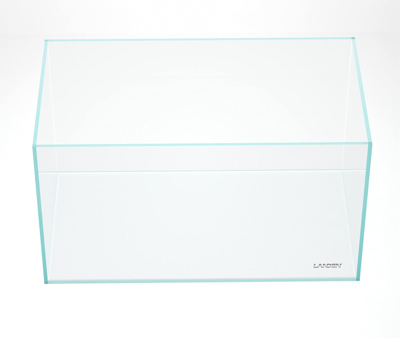Landen 90P 55 Gallon Rimless Low Iron Aquarium Tank,W35.4  D19.7  H19.7 In(90X50X50Cm) 10Mm Thickness With Black Nano Foam Level