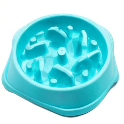Rinsduall Slow Feeder Dog Bowl - Interactive Feeder - Slow Down Feed Pet Feeding Bowl