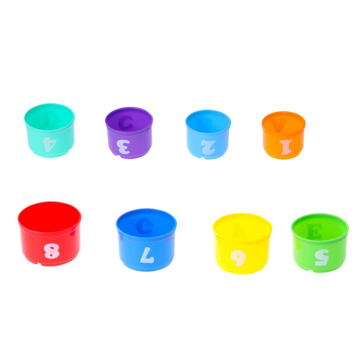 Bird Training Toys - 8Pcs Colorful Bird Cup Toys Parrot Intelligence Toy Bird Educational Stacking CupToy Training Treat Toys fo
