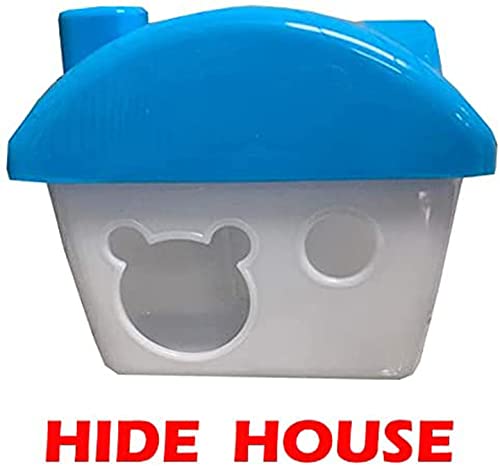 Large Multi-Floors Hamster Mansion Mouse Habitat Gerbil Home Rat House Small Animal Critter Cage (2-Floors, Blue)