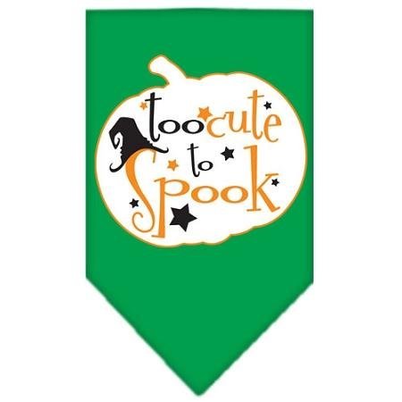 Mirage Pet Products 66-141 LGEG Too Cute to Spook Screen Emerald Green Print Bandana, Large