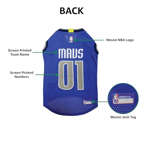 Pets First NBA DALLAS MAVERICKS DOG Jersey, X-Large - Tank Top Basketball Pet Jersey