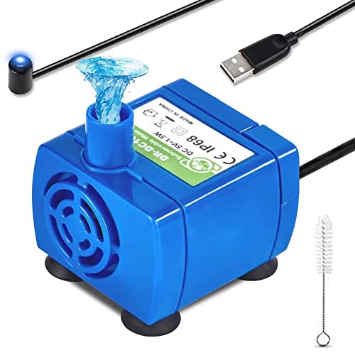 Cat Water Fountain Pump, Pet Water Fountain Pump Replacement Pump Dr-Dc160 Motor For For Round, Cubic, Flower Cap Cat Fountain