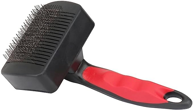 Kspups Dog Large Grooming Plastic Auto Slicker Self Cleaning Hair Brush For Dogs & Puppies Plastic Auto Slicker Hair Brush For D