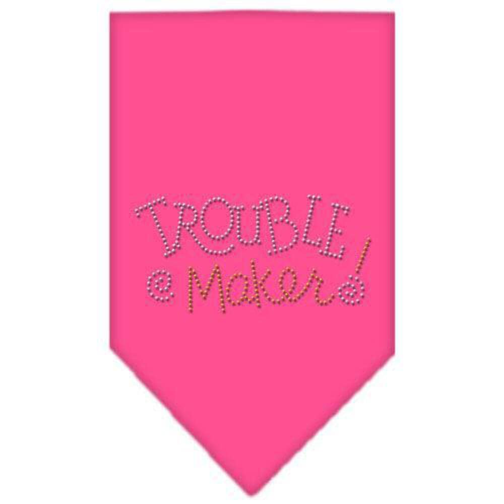 Mirage Pet Products Trouble Maker Rhinestone Bandana, Small, White