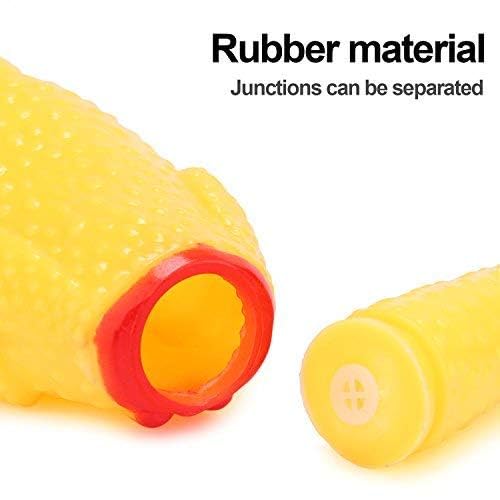 LEGEND SANDY Screaming Chicken Dog Toys,Yellow Rubber Squaking Chicken Toy Novelty and Durable Rubber Chicken for Dogs,Rubber Ch