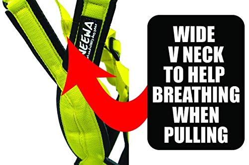 Neewa Adjustable Sled Pro Harness (Medium, Pink), Dog Harness Large Breed, Dog Pulling Harness, Giant Dog Harness, Sled Harness For Pulling, Great For Dog Joring