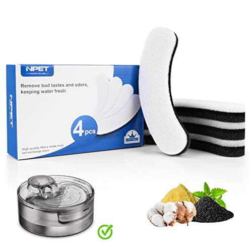 NPET DF10 170oz/1.3Gallon/5L Large Automatic Pet Water Dispenser Water Fountain with Cleaning Kit, Replacement Filter for Cat, D