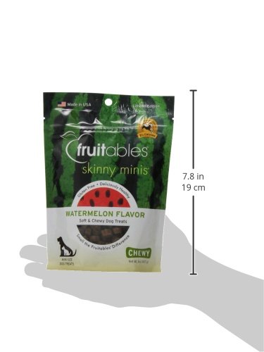 Fruitables Skinny Mini Dog Treats - Healthy Treats for Dogs - Low Calorie Training Treats - Free of Wheat, Corn and Soy - Waterm