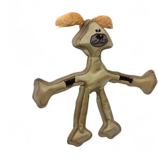Multipet Skele Dog Rope Toy - Nylon Tug Of War Dog Toy - Squeaky Dog Toy For All Dogs - Animal Dog Toy For Playing Toss & Fetch - Cute Dog Pet Toy (15', Tan)