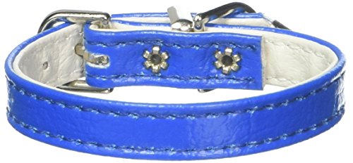 Mirage Pet Products 38-Inch Width Plain Collar For Pets 8-Inch Blue