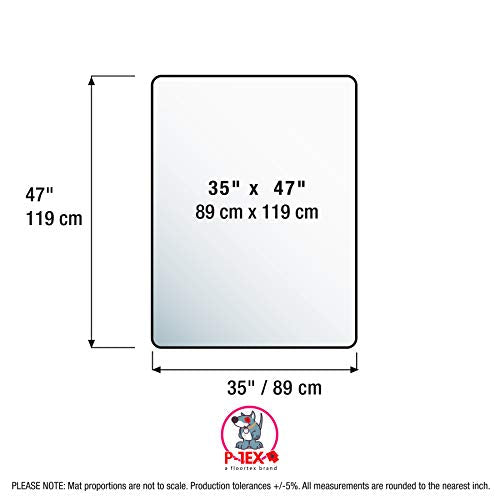 P-Tex Polycarbonate Floor Protection Mat 35' X 47' For Under Dog Crate Or Pet Cage