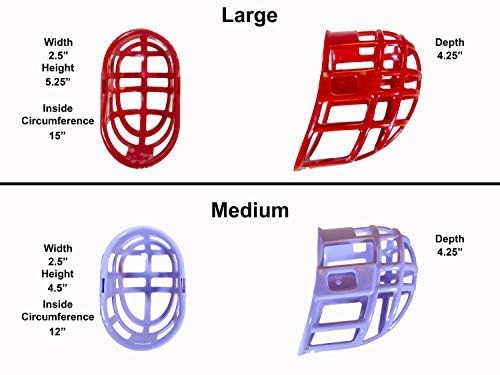 Birdwell Enterprises - Plastic Dog Muzzle With Adjustable Plastic Coated Nylon Headstall - Made In The Usa - (Large, Red)