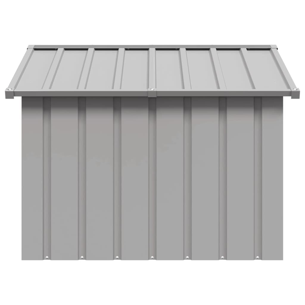 vidaXL Dog House - Weatherproof Metal Kennel - 45.9" x 40.6" x 32.1" - Gray - Model 171542