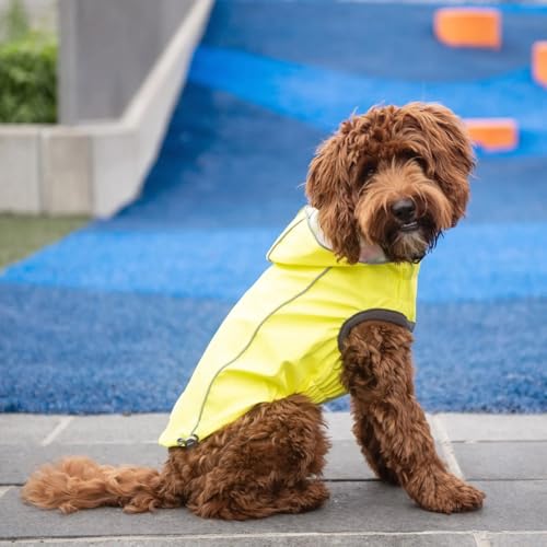 Gf Pet Reversible Raincoat - Neon Yellow With Tie Dye - Xl