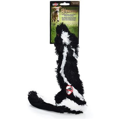Spot Mini Skinneeez | Stuffless Dog Toy With Squeaker For All Dogs | Tug-Of-War Toy For Small And Large Breeds | 14'' | Skunk De
